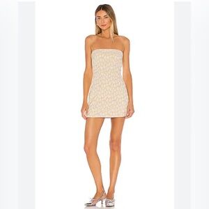 Lovers + Friends Women’s 2 Piece Cream Leopard Print Suite. Size Small